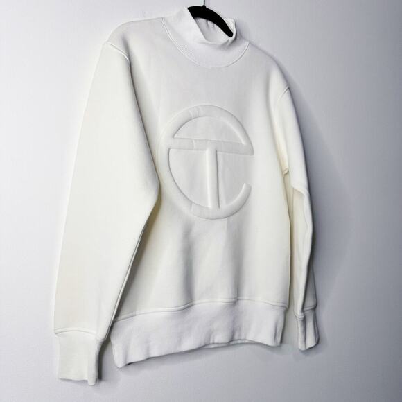 Telfar Telly Mockneck Sweatshirt in White Size Small NEW - Picture 4 of 7